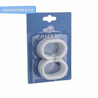 Кольца для штор и карнизов в ванную и душевую, белые, пластиковые - упаковка 12шт